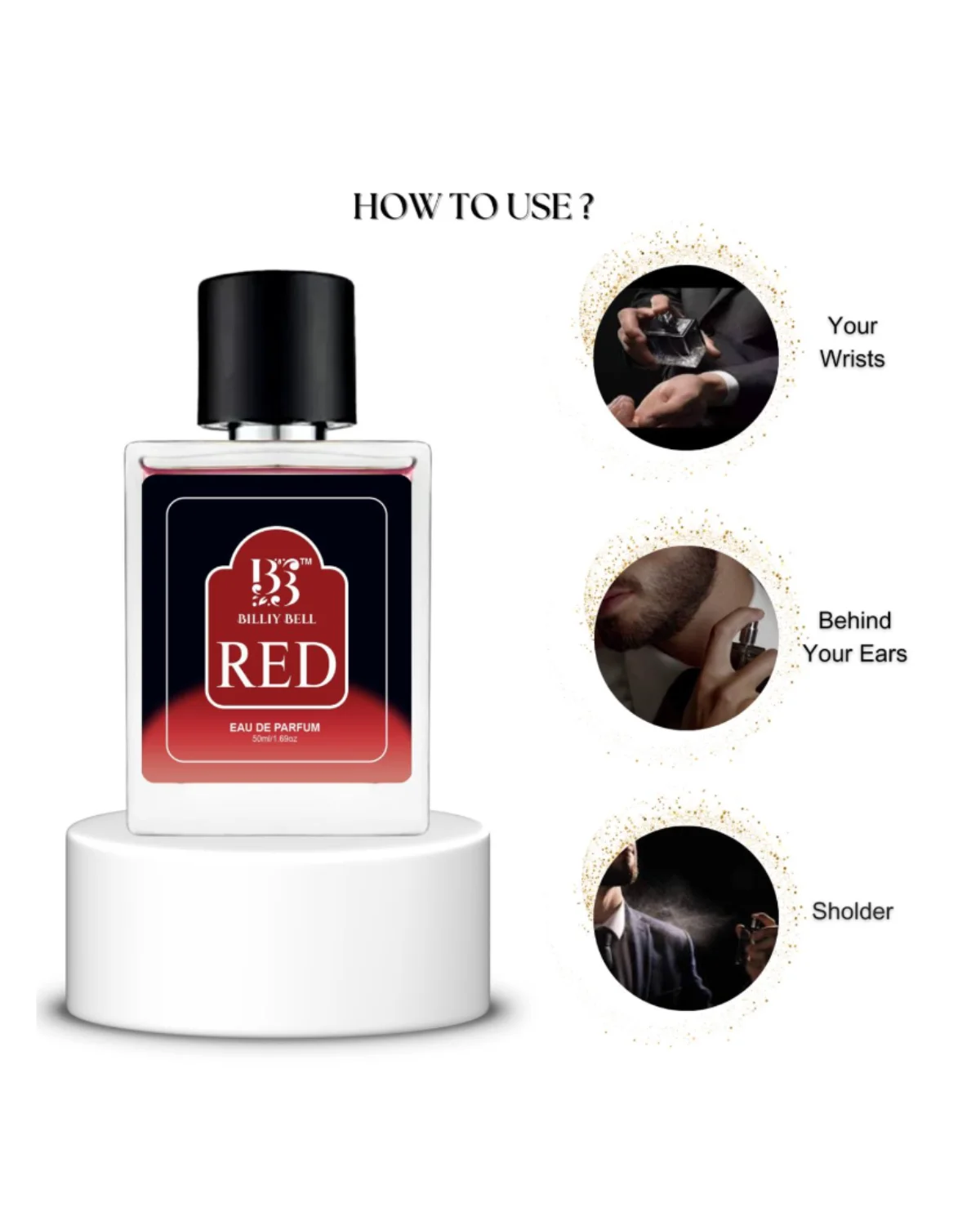 Billiy Bell RED Eau De Parfum for Men & Women – 50ml / 1.69 fl oz – Fresh Citrus, Aromatic Pine & Amber Fragrance image 2